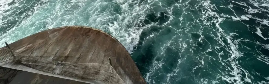 bow of Washington State ferry